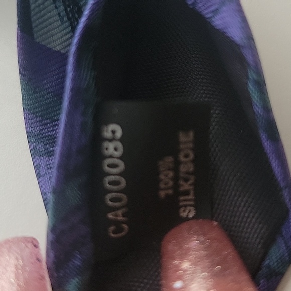 Philippe Derey Men's Tie 100% Silk Abstract Purple and Green and Burgundy - Picture 3 of 4